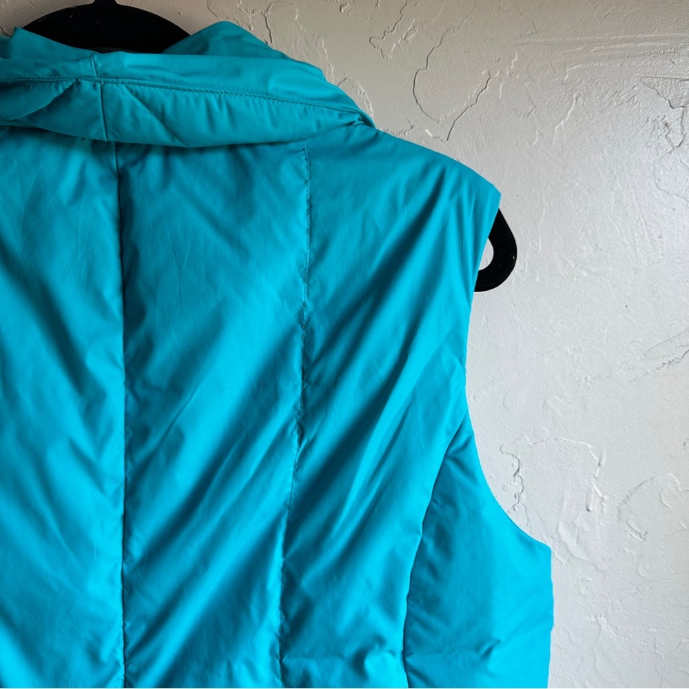 Coldwater Creek Down Puffer Vest Teal Blue Cozy Outdoor Layer Sz M - Picture 10 of 11